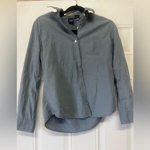 GAP Casual Button-Down Shirt in Slate Blue